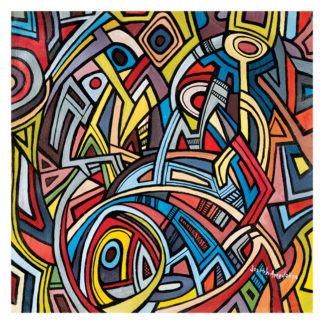 Artprint Joseph Amedokpo – The Angere (75 × 75cm)